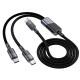 Дата кабель Hoco U139 Type-C to Type-C/Type-C 100W (1.2m) Black