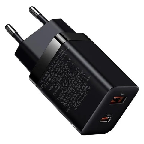 МЗП Baseus Super Si Pro Quick Charger 30W (1USB-A/1C) (CCSUPP-E) Black