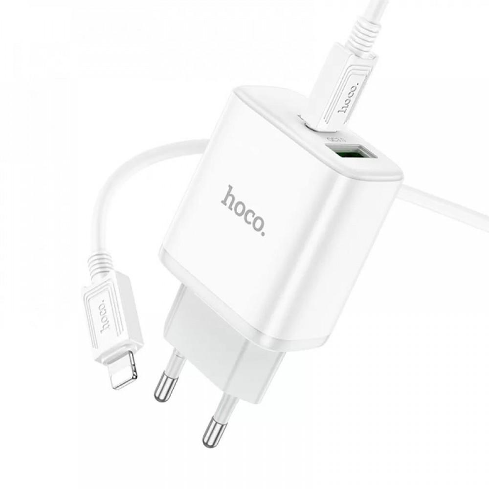 МЗП HOCO C105A Stage PD20W+QC3.0 + Type-C to Lightning White