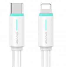 Дата кабель Usams US-SJ735 Bicolor Charging YR Ser. Type-C to Lightning 30W (1m) White