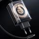 МЗП Usams US-CC299 GaN With Retractable Type-C Cable Xiang Ser. 65W (1USB-A/1C)