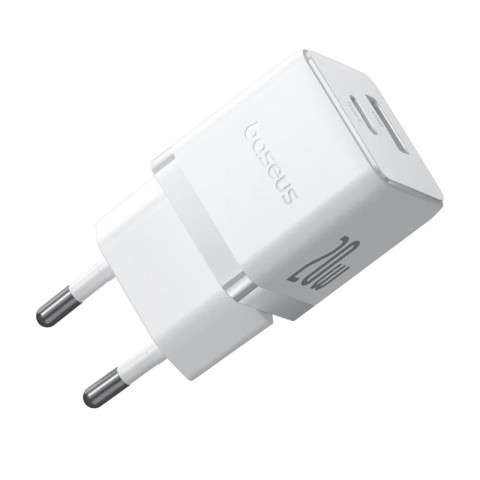 МЗП Baseus Palm Fast Charger 20W (1USB-A/1C) + кабель Type-C to Type-C (P10111608) Moon White