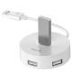 Перехідник HUB Baseus Round Box USB to USB 3.0 + 3USB 2.0 (CAHUB-F) Білий