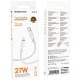 Дата кабель Borofone BX116 Certain Type-C to Lightning 27W (1m) White