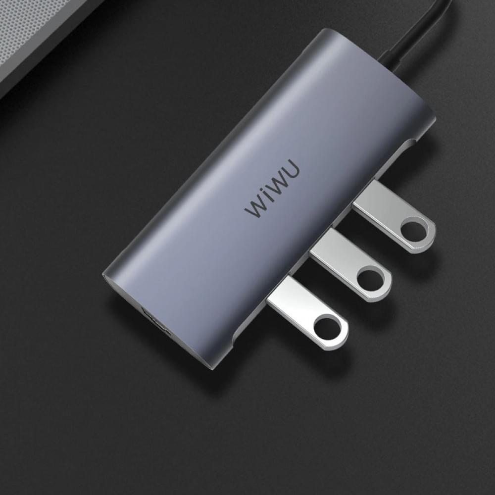 Перехідник HUB WIWU Alpha 831HRT Grey