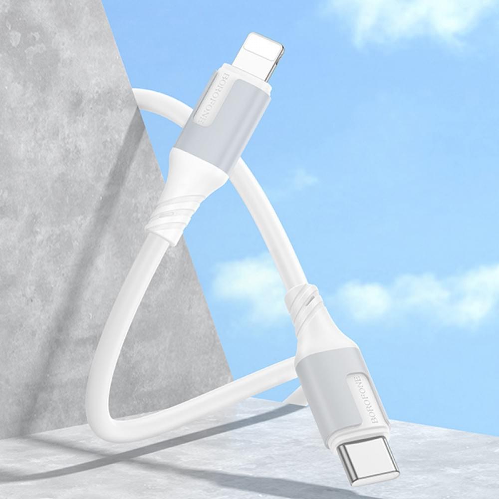 Дата кабель Borofone BX101 Creator 27W Type-C to Lightning (1m) White