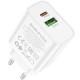 МЗП Borofone BA88A Navy PD20W+QC3.0 (1USB-A/1C) White