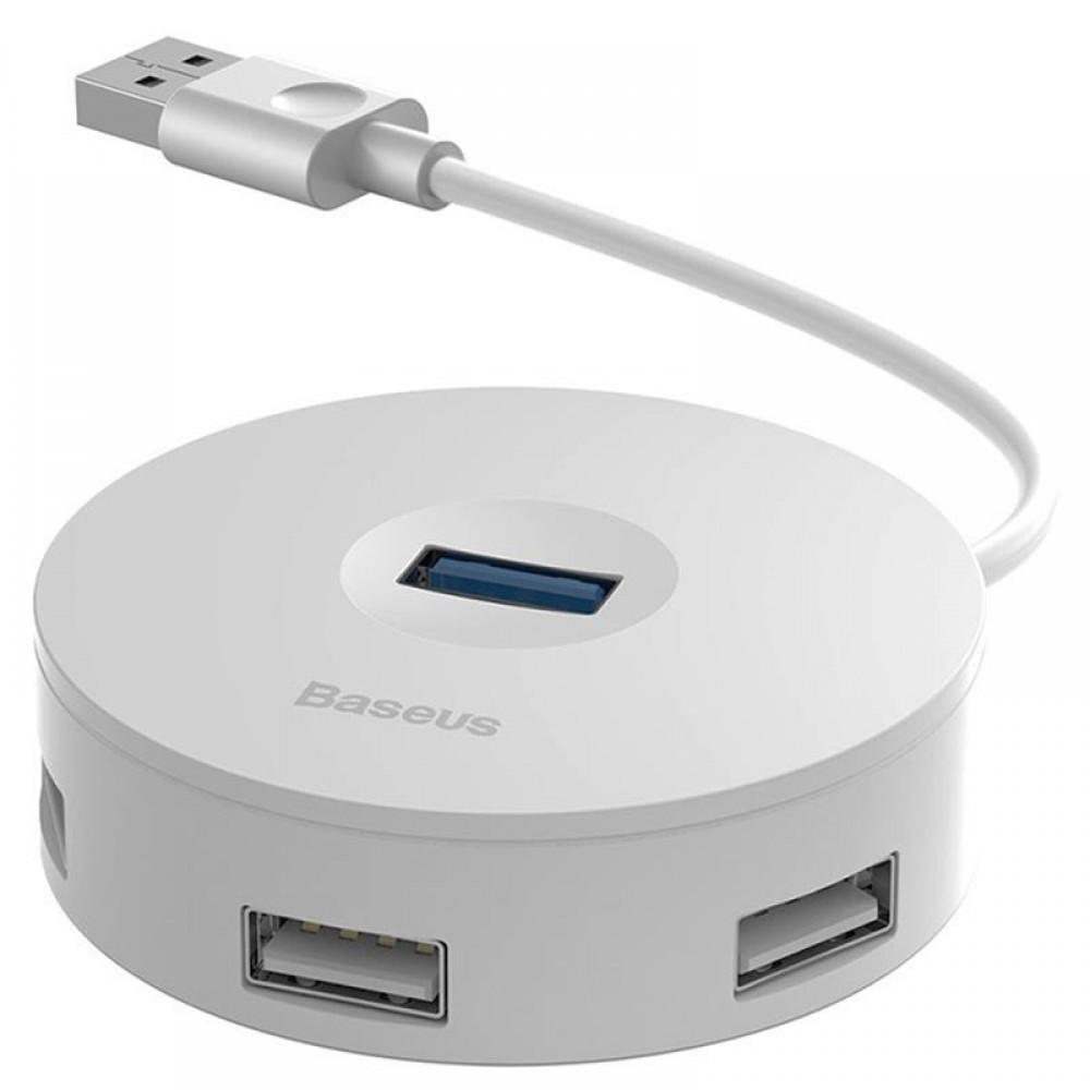 Перехідник HUB Baseus Round Box USB to USB 3.0 + 3USB 2.0 (CAHUB-F) Білий