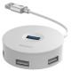 Перехідник HUB Baseus Round Box USB to USB 3.0 + 3USB 2.0 (CAHUB-F) Білий