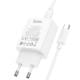 МЗП Hoco C143A Benefit PD20W (1USB-C) + кабель Type-C to Type-C White