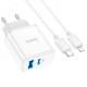 МЗП HOCO C105A Stage PD20W+QC3.0 + Type-C to Lightning White
