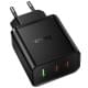 МЗП Hoco N75 Grande 65W QC+PD (1USB-A/2C) Black