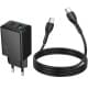 МЗП Hoco N71 Nuevo PD30W+QC3.0 (1USB-A/1C) + кабель Type-C to Type-C Black