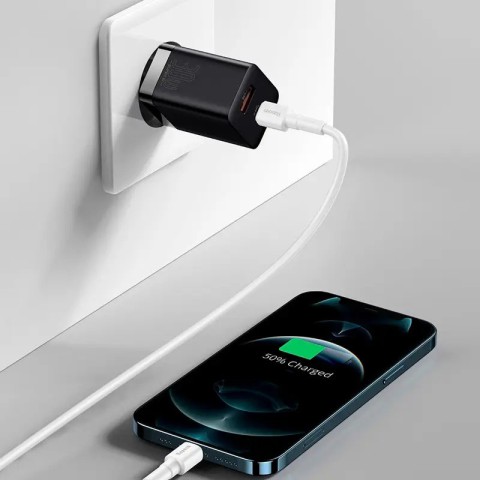 МЗП Baseus Super Si Pro Quick Charger 30W (1USB-A/1C) (CCSUPP-E) Black