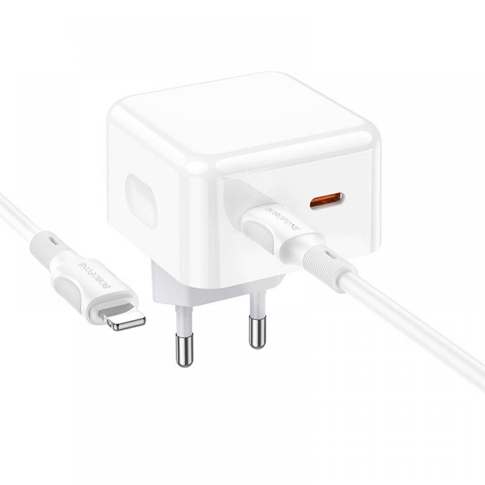 МЗП Borofone BA76A Source PD35W (2Type-C) + Type-C to Lightning White