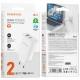 МЗП Borofone BN10 Sunlight PD65W (1Type-C/1USB) White