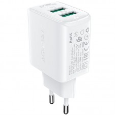 МЗП Acefast A33 QC18W (USB-A+USB-A) dual port White