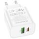 МЗП Borofone BA88A Navy PD20W+QC3.0 (1USB-A/1C) White