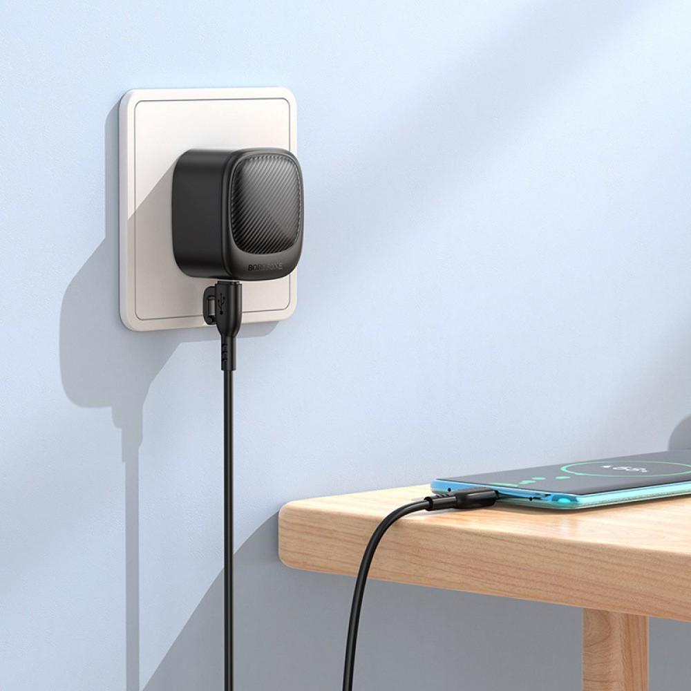 МЗП Borofone BAS22A Fortune PD20W+QC3.0 (1USB-A/1C) + кабель Type-C to Type-C Black