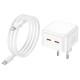 МЗП Borofone BA76A Source PD35W (2Type-C) + Type-C to Lightning White