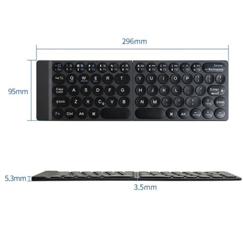 Клавіатура WIWU Fold Mini Keyboard FMK-01 Bluetooth Black