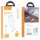 МЗП Hoco C88A Star round 2.4A (2USB-A) + кабель USB to Type-C Білий