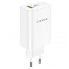 МЗП Borofone BN10 Sunlight PD65W (1Type-C/1USB) White