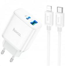 МЗП HOCO C105A Stage PD20W+QC3.0 + Type-C to Lightning White