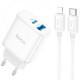 МЗП HOCO C105A Stage PD20W+QC3.0 + Type-C to Lightning White