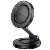 Автотримач Hoco H61 Show folding ring magnetic (dashboard) Black / Metal gray