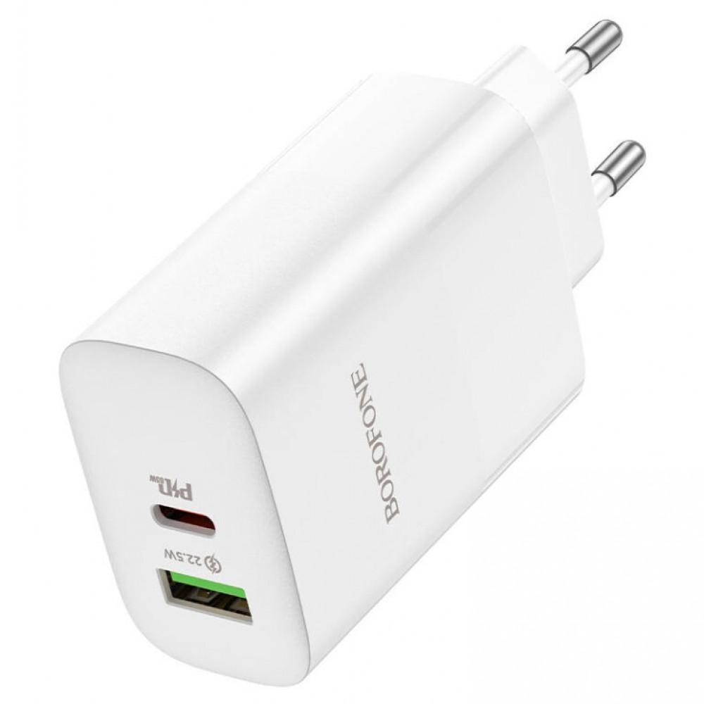 МЗП Borofone BN10 Sunlight PD65W (1Type-C/1USB) White