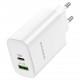 МЗП Borofone BN10 Sunlight PD65W (1Type-C/1USB) White