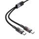 Дата кабель Hoco U139 Type-C to Type-C/Type-C 100W (1.2m) Black