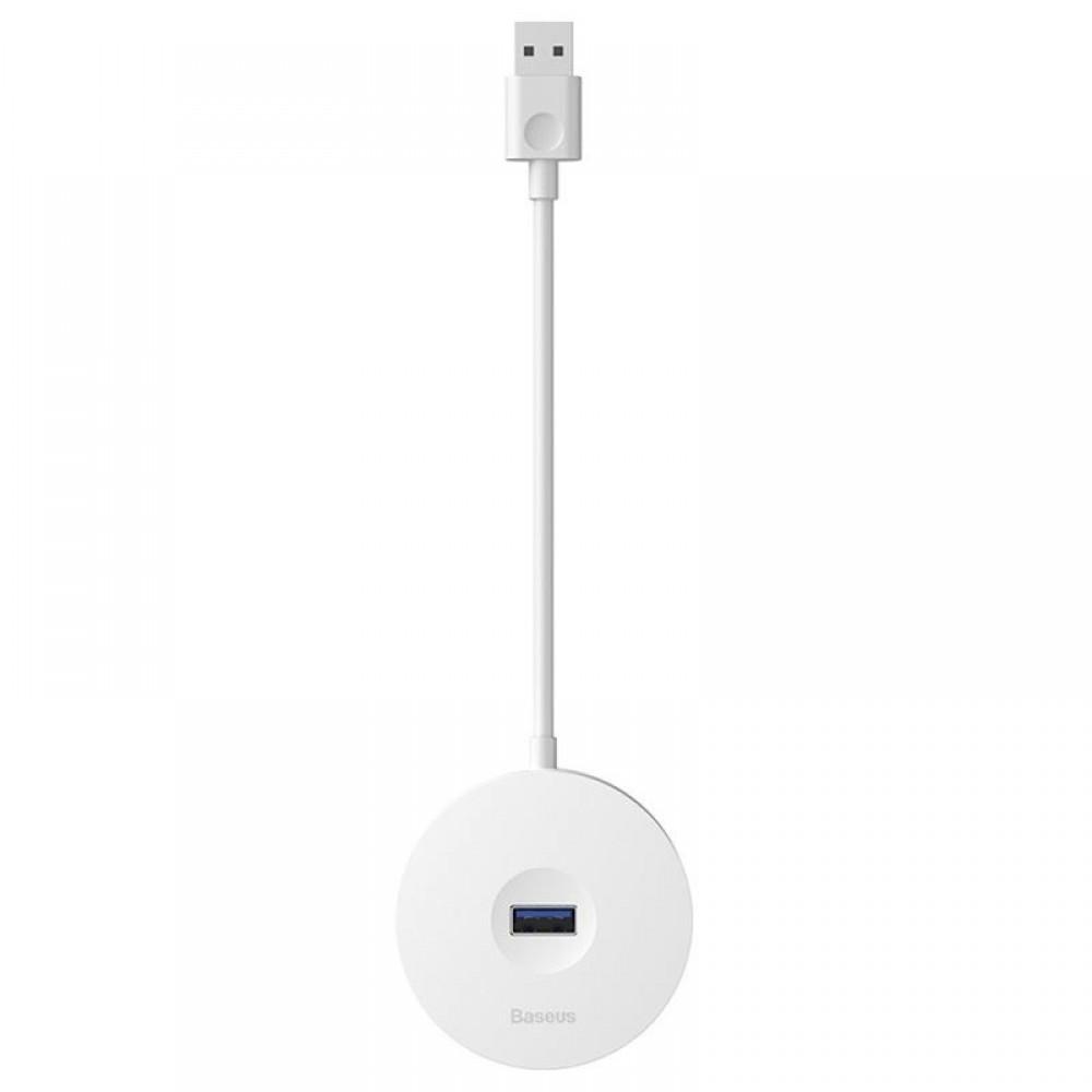 Перехідник HUB Baseus Round Box USB to USB 3.0 + 3USB 2.0 (CAHUB-F) Білий