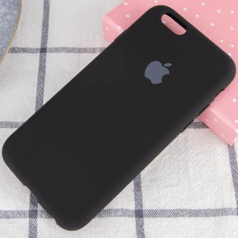 Чохол Silicone Case Full Protective (AA) для Apple iPhone 6/6s (4.7") Чорний / Black