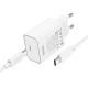 МЗП Hoco C143A Benefit PD20W (1USB-C) + кабель Type-C to Type-C White