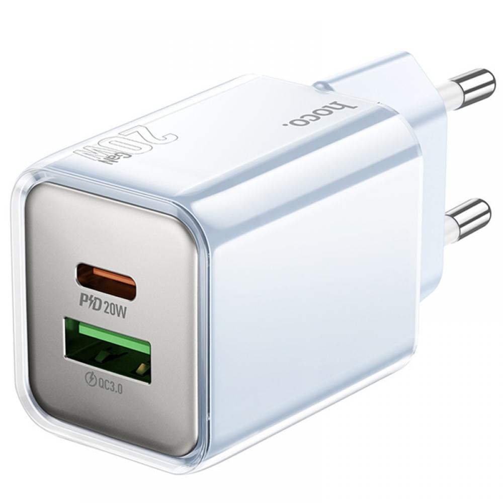 МЗП Hoco N46 Glorious PD20W+QC3.0 (1USB-A/1C) Blue