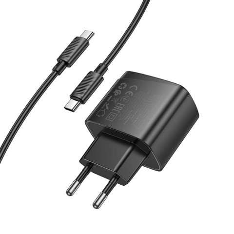 МЗП Hoco CS61A Bright PD30W+QC3.0 (1USB-A/1C) + кабель Type-C to Type-C Black