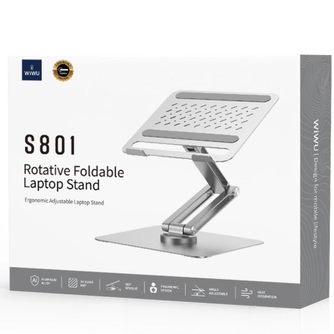 Підставка для ноутбуку WIWU ZM-S801 Rotative Foldable Laptop Stand Silver