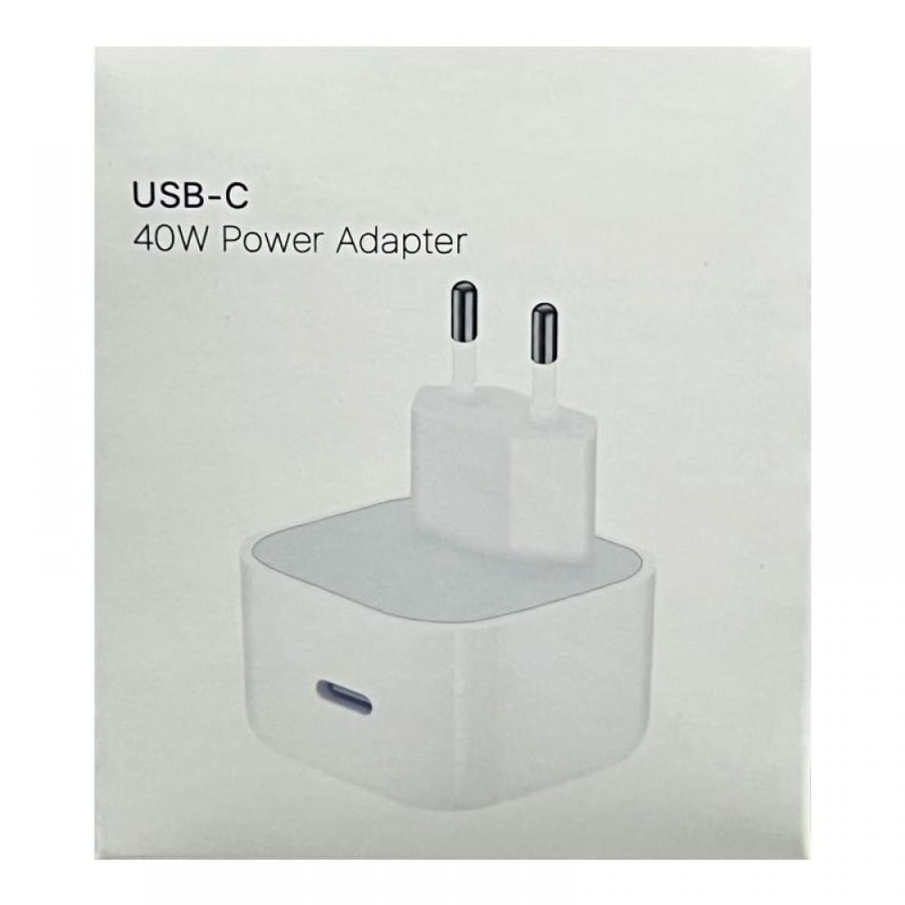 МЗП 40W Power Adapter for Apple (1USB-C) (АA) (box) White