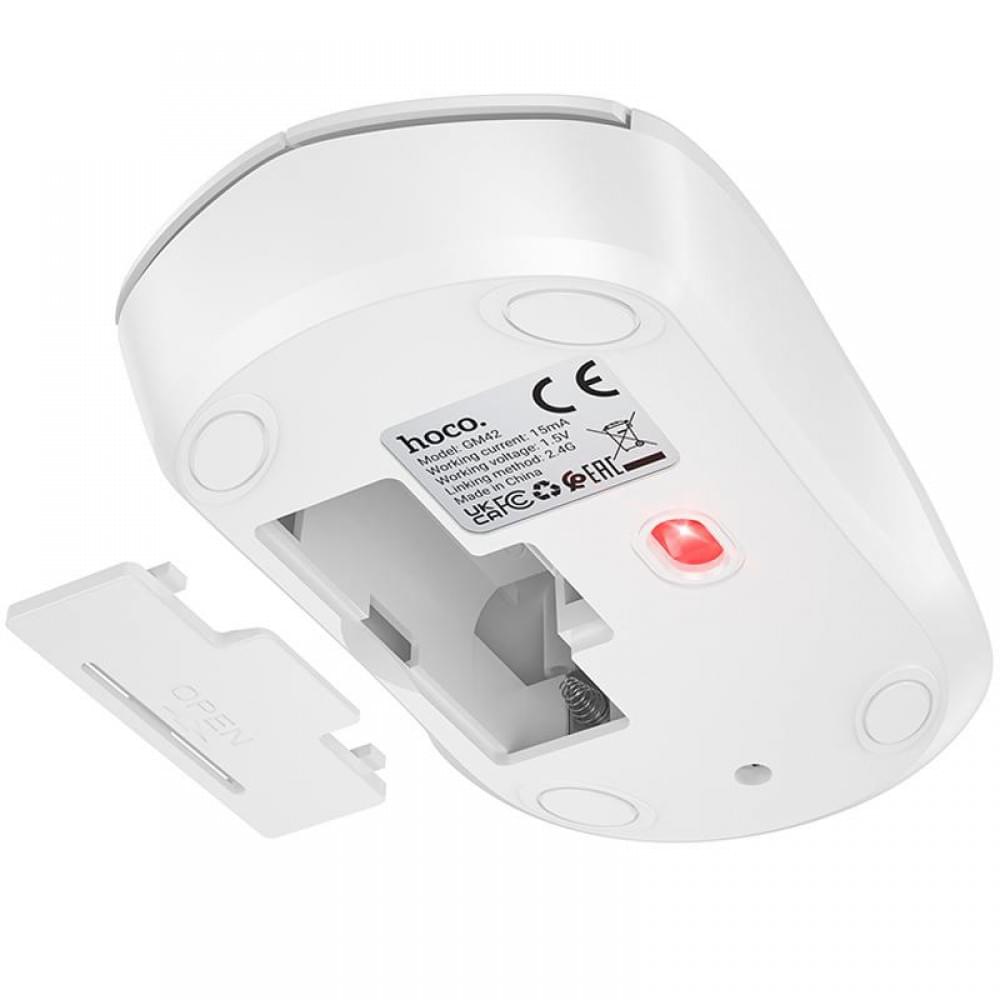 Миша Hoco GM42 Platino 2.4G White