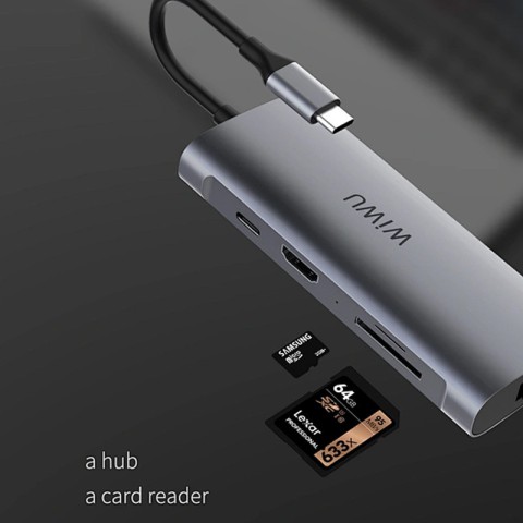 Перехідник HUB WIWU Alpha 831HRT Grey