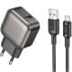 МЗП Borofone BAS52A Absolute QC3.0 18W (1USB-A) + кабель USB to MicroUSB Black