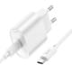 МЗП Hoco C109A Fighter PD20W (1USB-C) + кабель Type-C to Type-C White