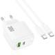 МЗП Hoco CS55A Surplus PD30W+QC3.0 (1USB-A/1C) + кабель Type-C to Type-C White