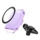 Автотримач Hoco H42 Crystal ring magnetic (air outlet) Romantic purple