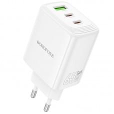 МЗП Borofone BN32 Cargador PD65W (1USB-A/2C) White