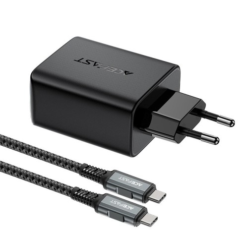 МЗП Acefast A17 PD65W GaN (1USB-A/1C/1HDMI) + кабель Type-C to Type-C Black