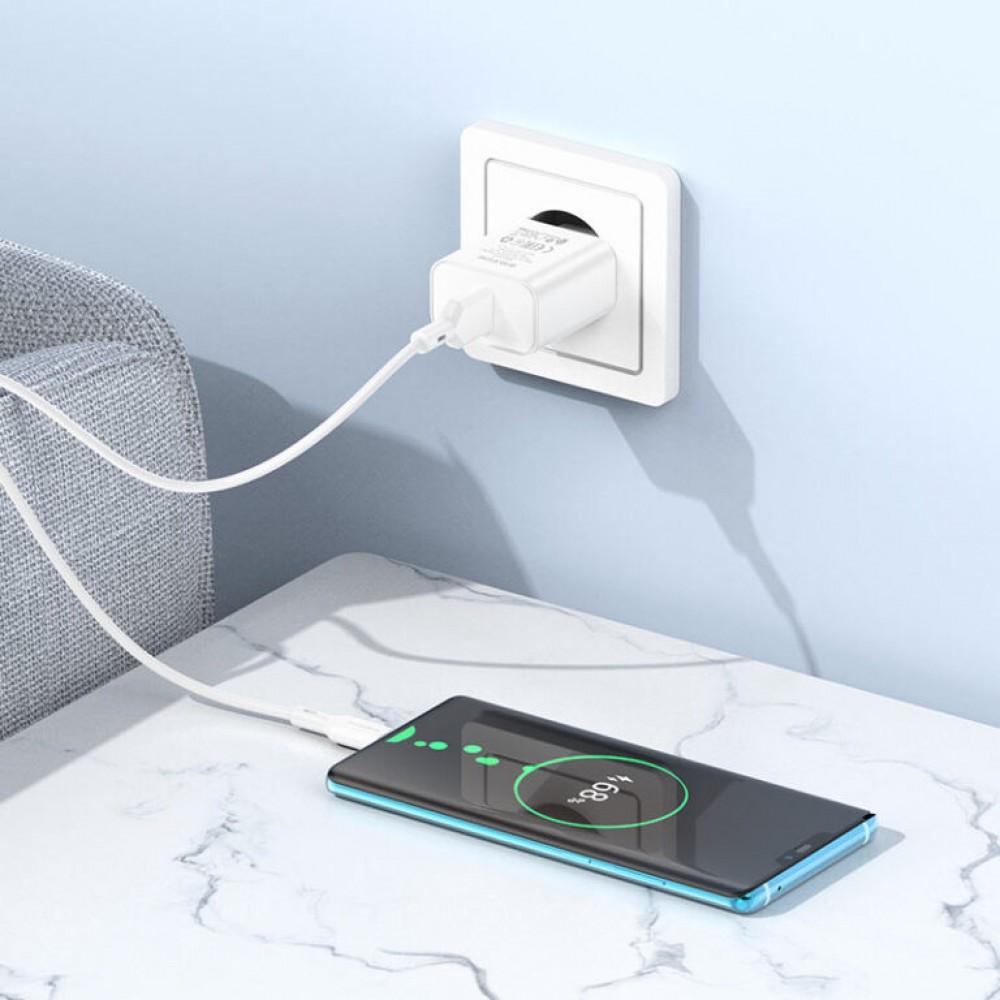 МЗП Borofone BA72A Spring QC3.0 USB to Type-C White