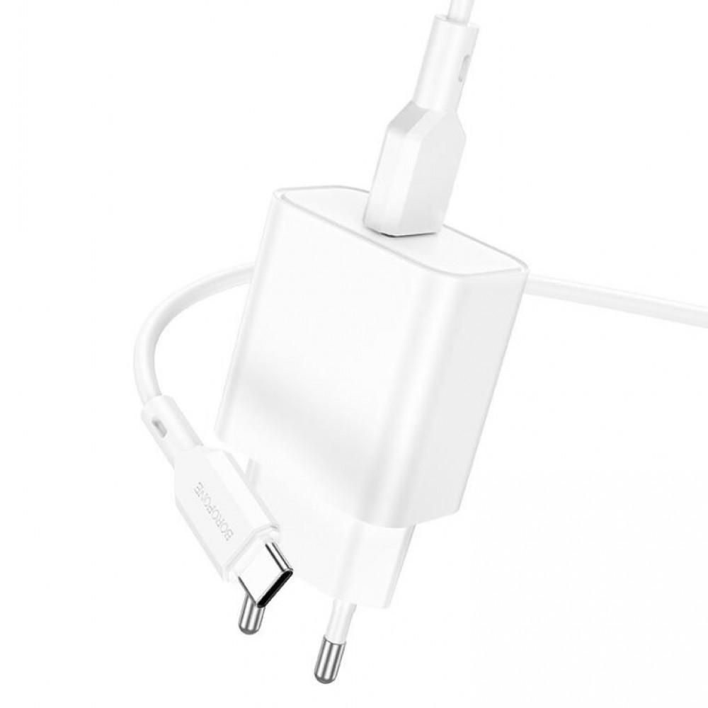 МЗП Borofone BA72A Spring QC3.0 USB to Type-C White